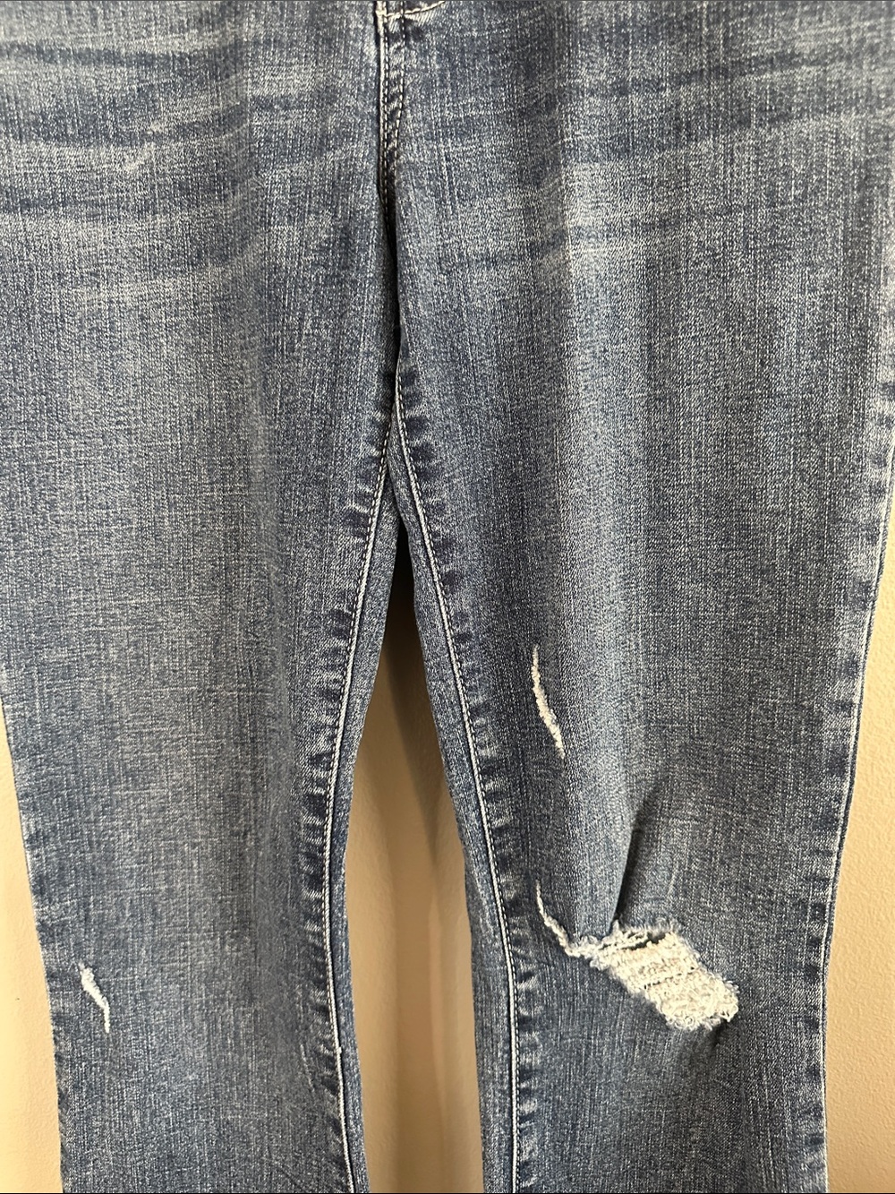 RSQ Girls Size 14 Distressed Flare Jeans Medium Wash Y2K Stretch Denim - Picture 7 of 9